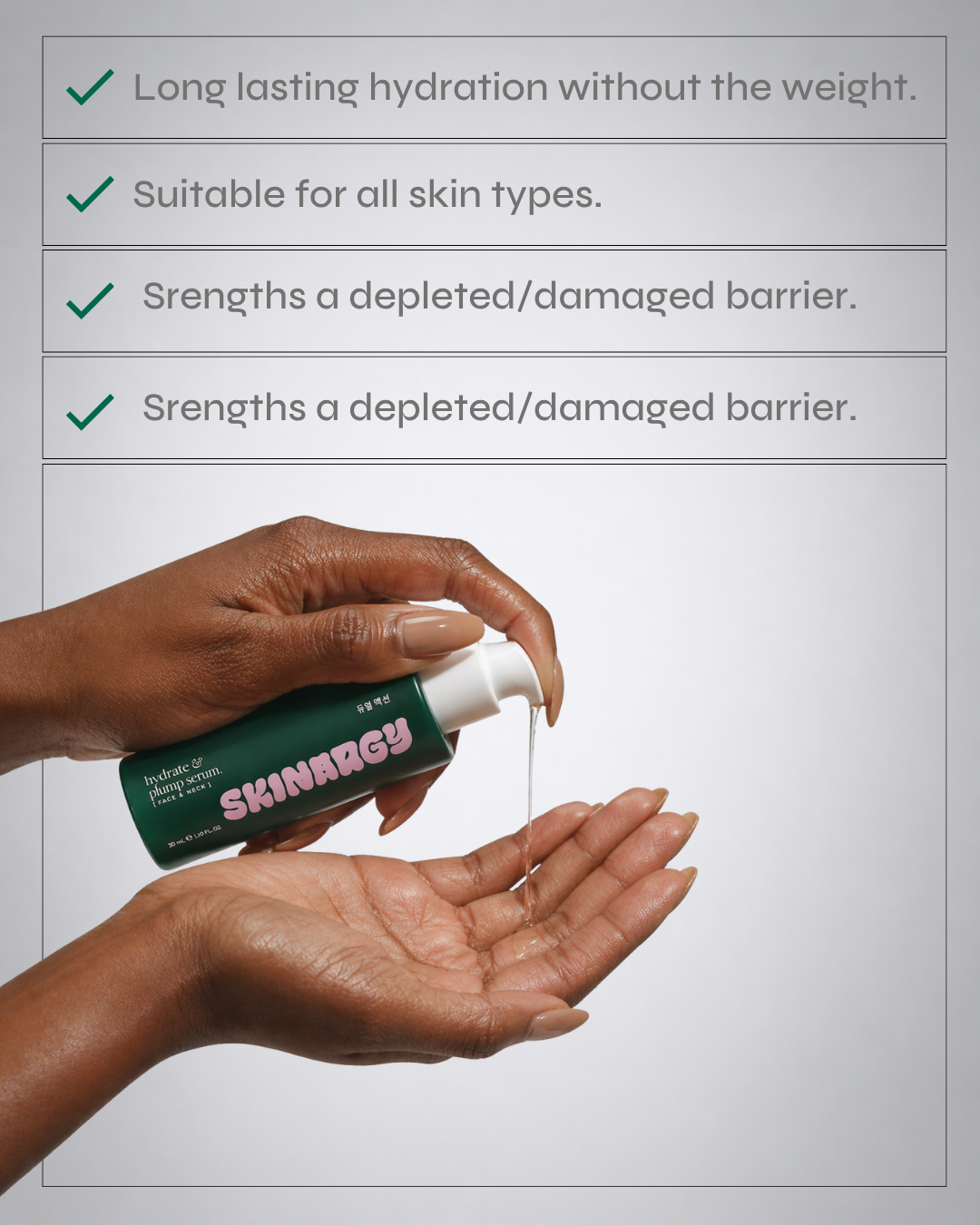 Skinergy clinically proven formula – dermatologically tested skincare