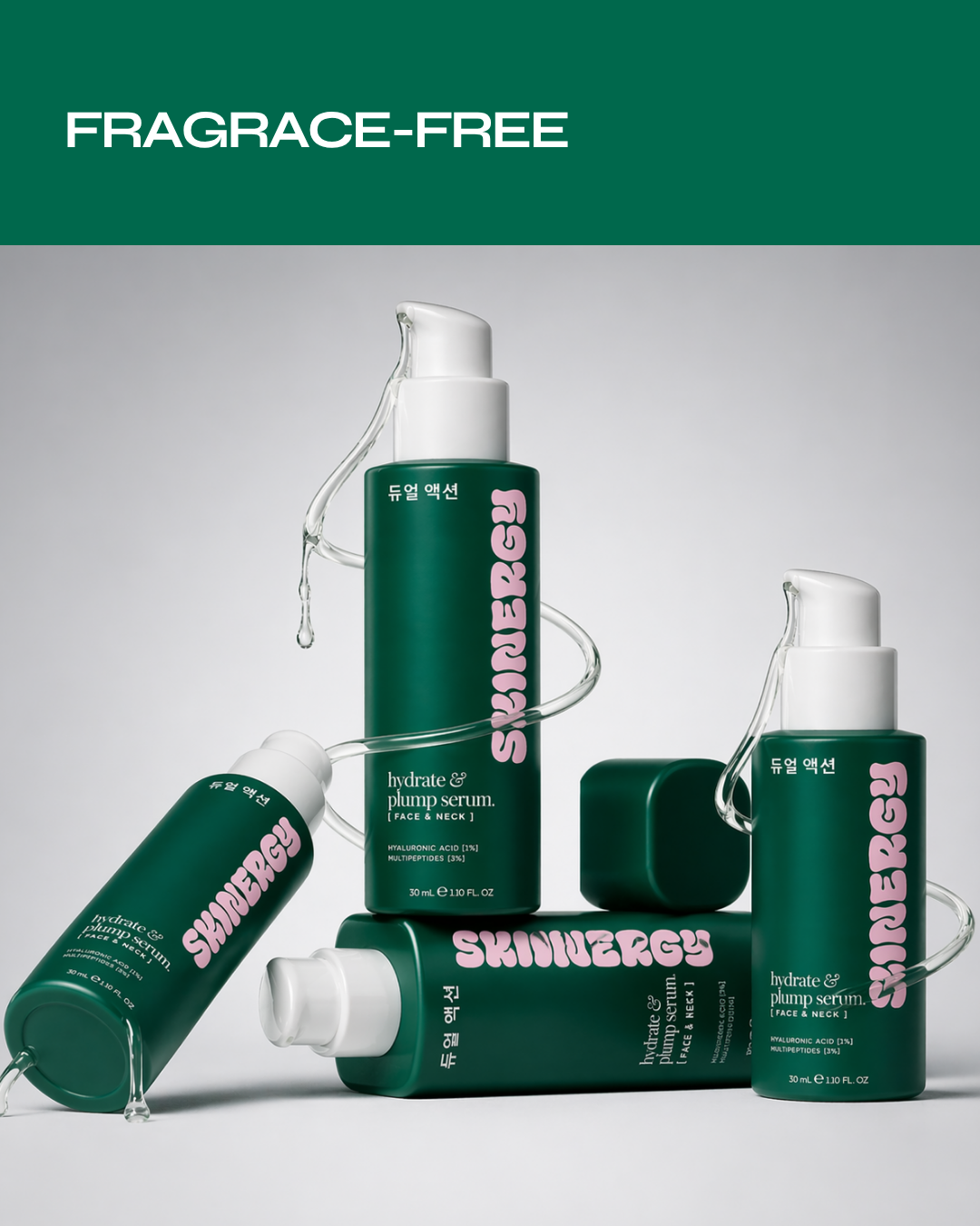 Skinergy Hydrate & Plump Serum lifestyle shot – skincare simplified